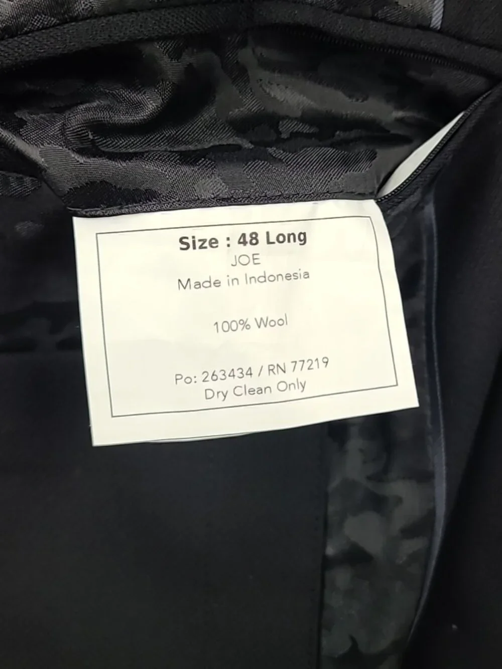 JOE Joseph Abboud Slim Fit 48L Super 120'S Wool 2 Button Sport Coat Blazer